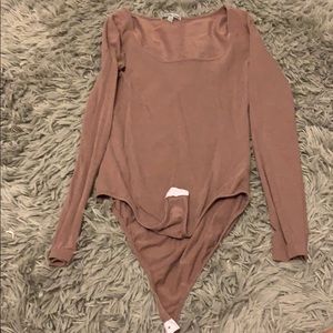 Long sleeve pinkish tuck in button up